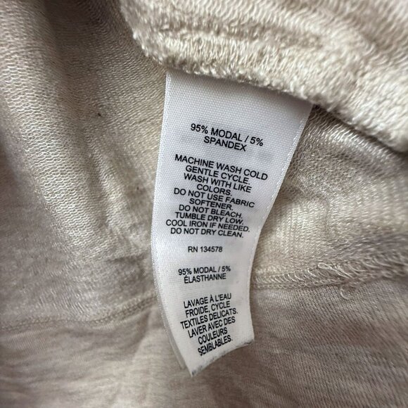 Vineyard Vines Hoodie Tee Small Oatmeal Beige Casual Womens Soft Top Preppy - Picture 8 of 8